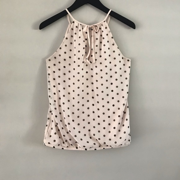 Express | Blush Polka Dot Halter Blouse | Sm - Picture 3 of 7